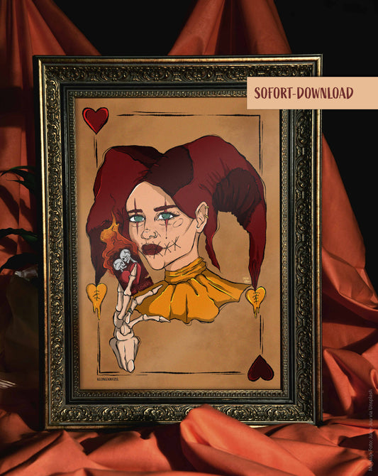 "It‘s a joke" - Gothic Illustration | Digitaler Download